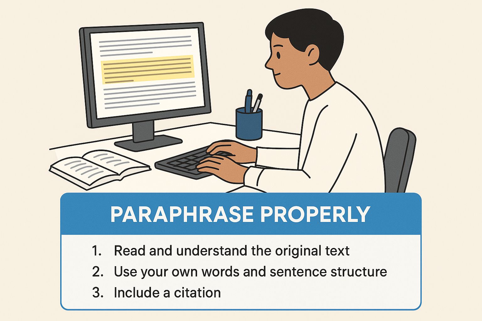 Infographic about how to avoid plagiarism in college
