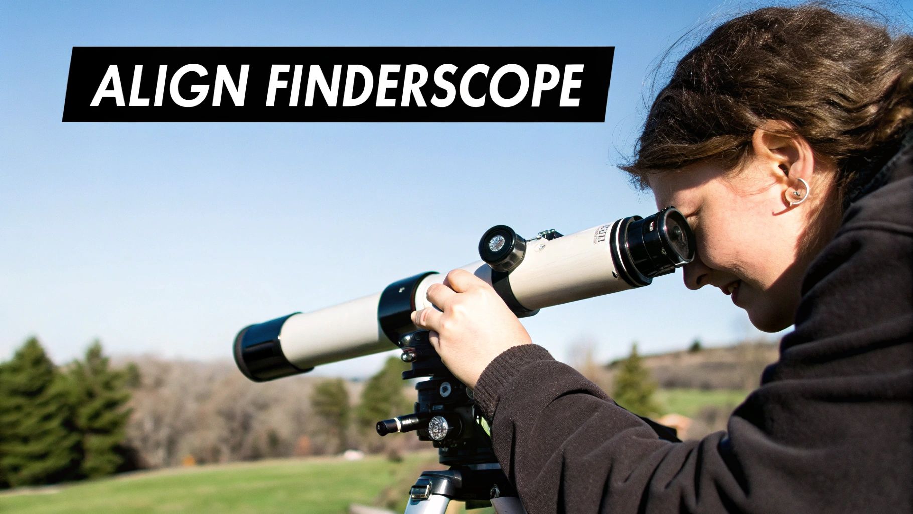 Aligning a finderscope during daylight