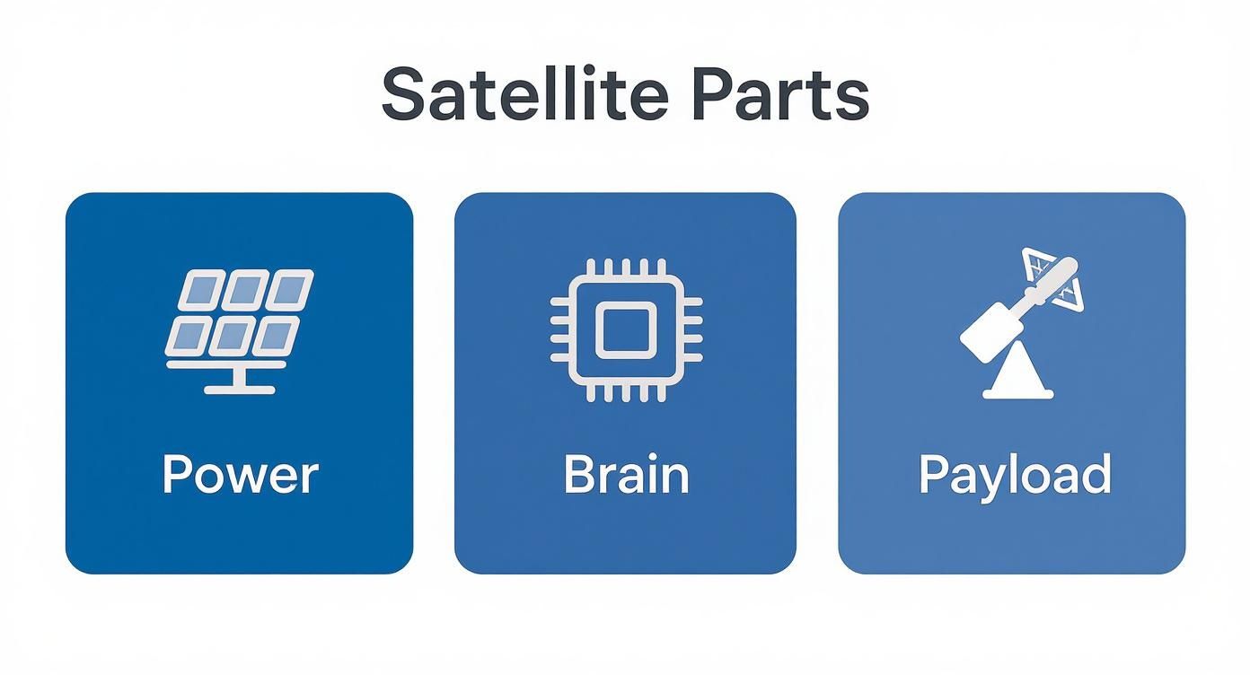 Infographic about how satellites work