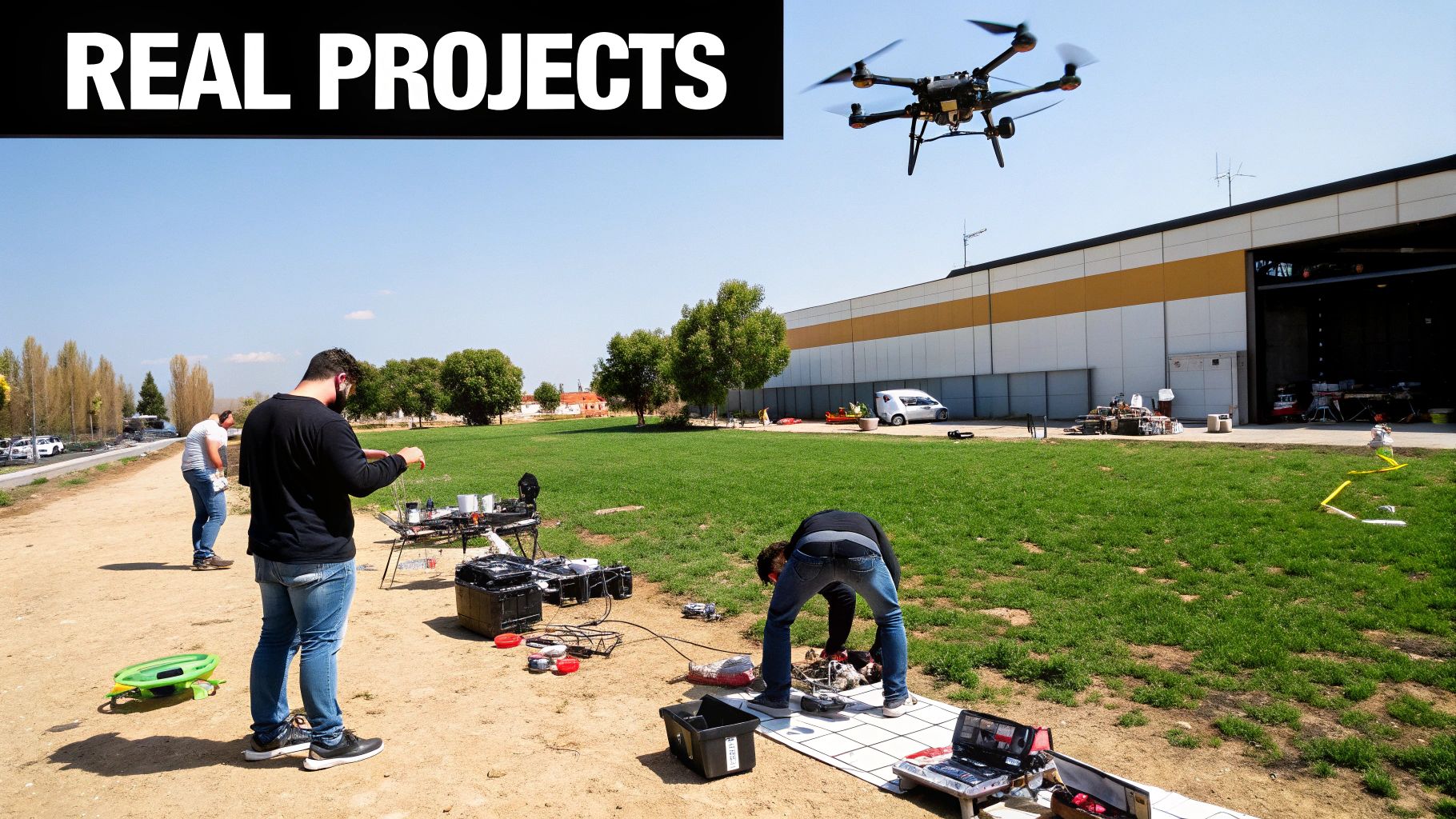 A teacher or parent guiding a young child who is working on a laptop at a table.