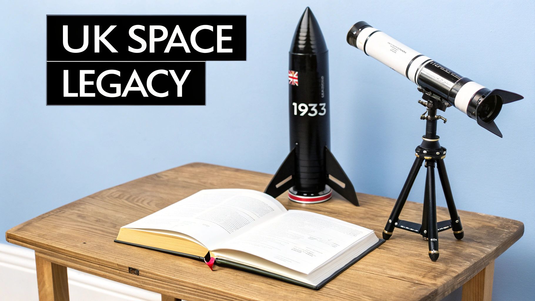 Black Arrow rocket on display.