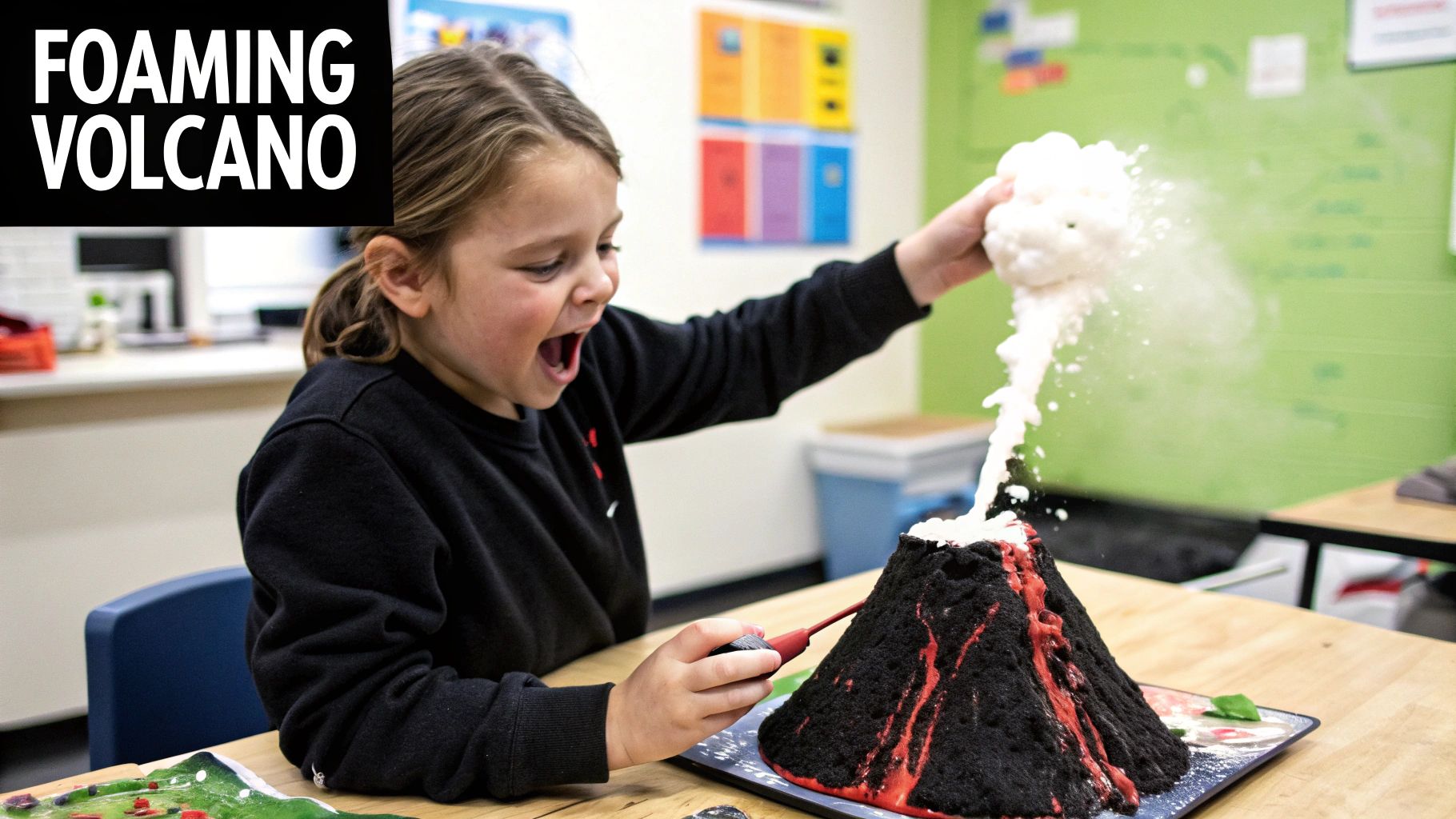 Volcano Eruption with Baking Soda and Vinegar