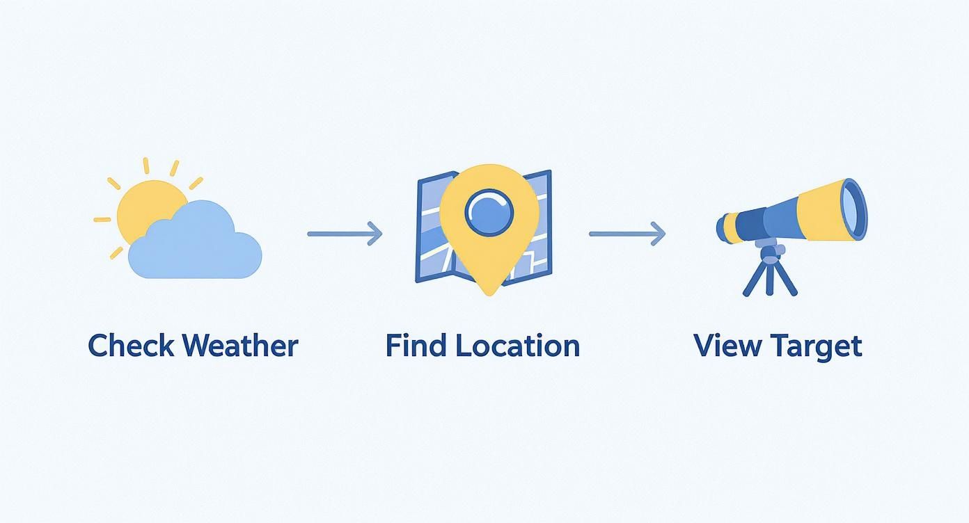 Infographic about how to use telescopes