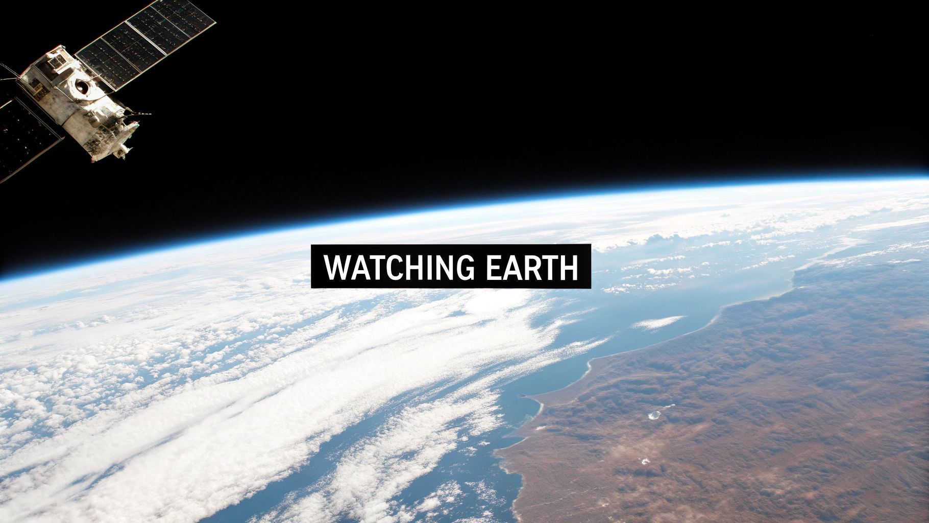 An Earth observation satellite in orbit, with the planet visible below