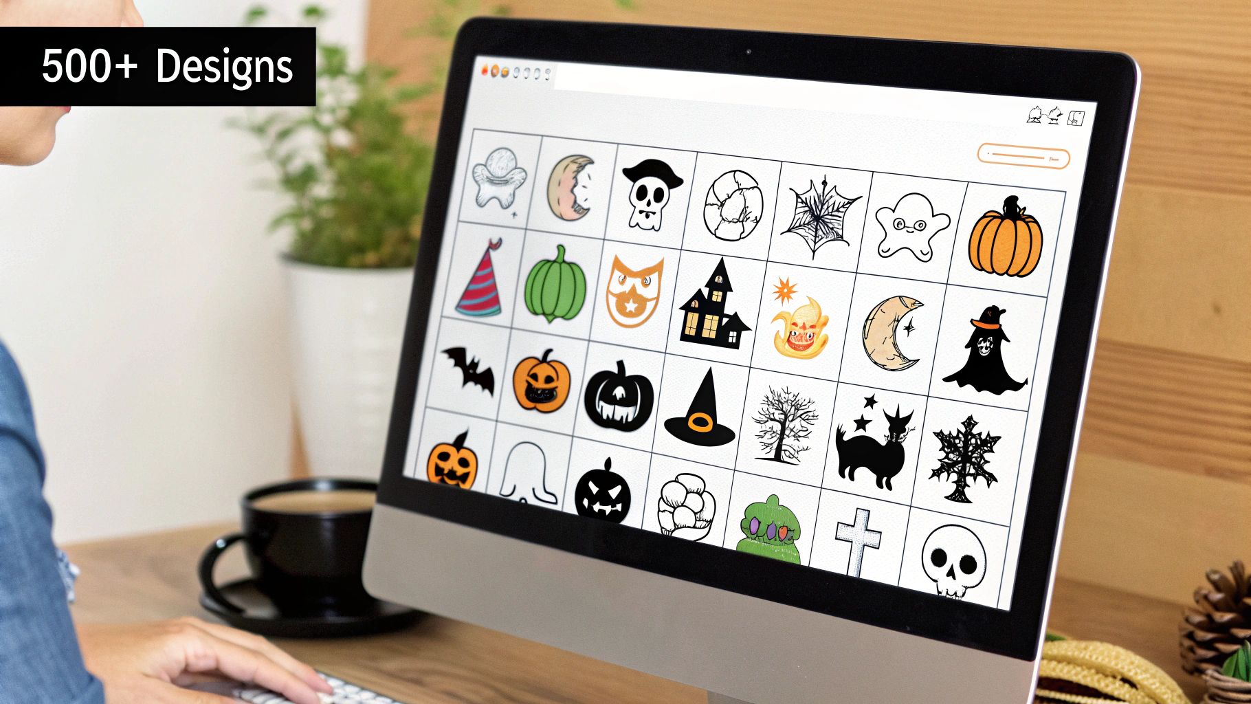 An array of Halloween-themed colouring pages from Super Coloring, featuring pumpkins, ghosts, and witches.