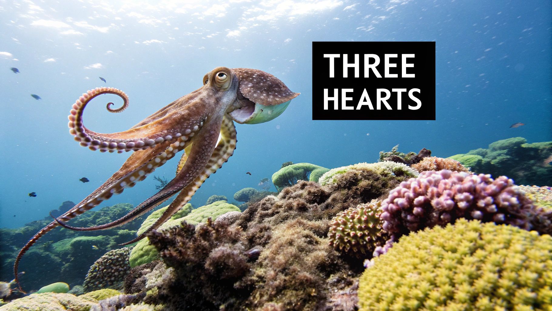 Octopuses Have Three Hearts and Blue Blood