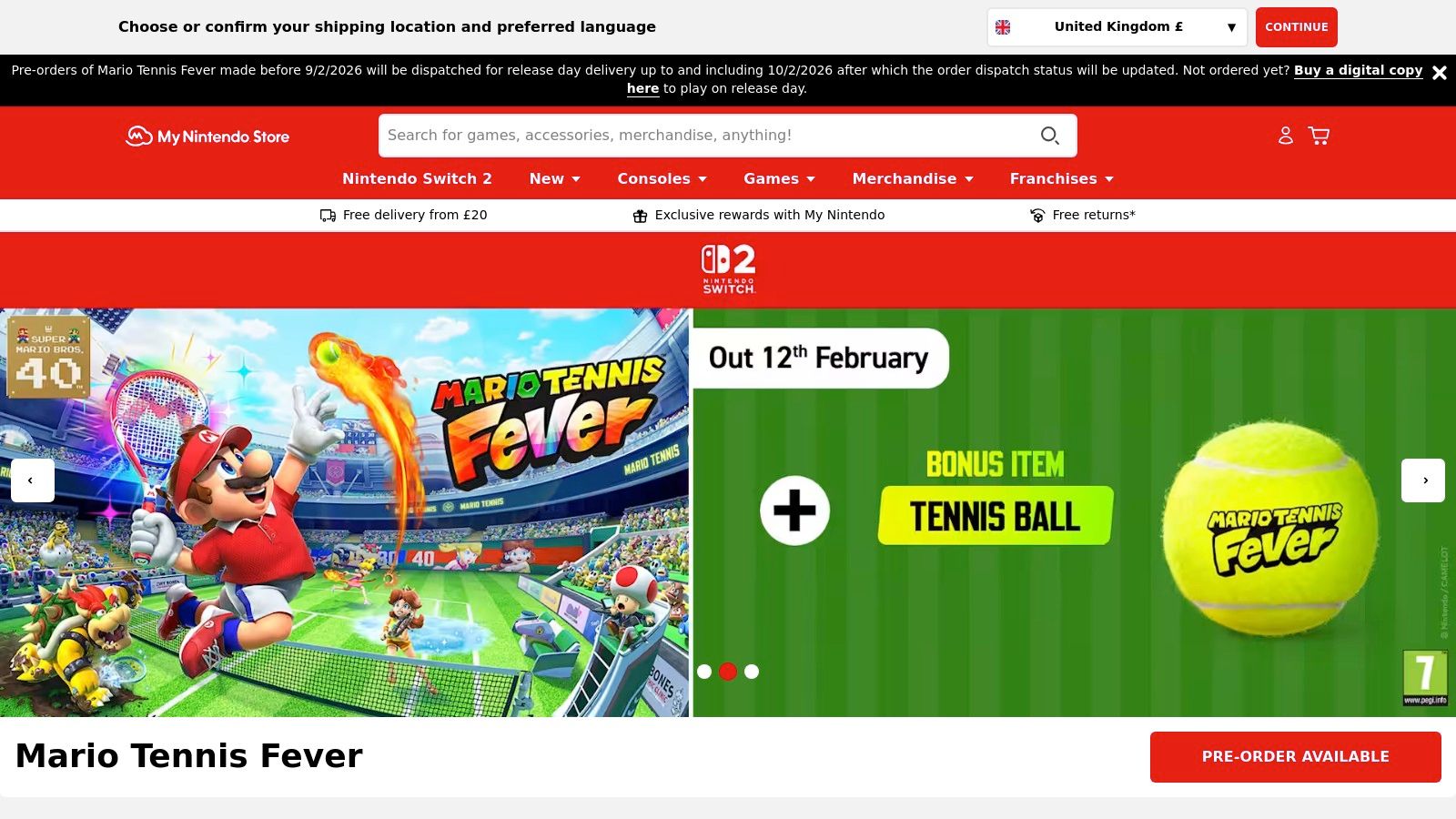 A family playing Mario Tennis together on the Nintendo Switch in their living room.