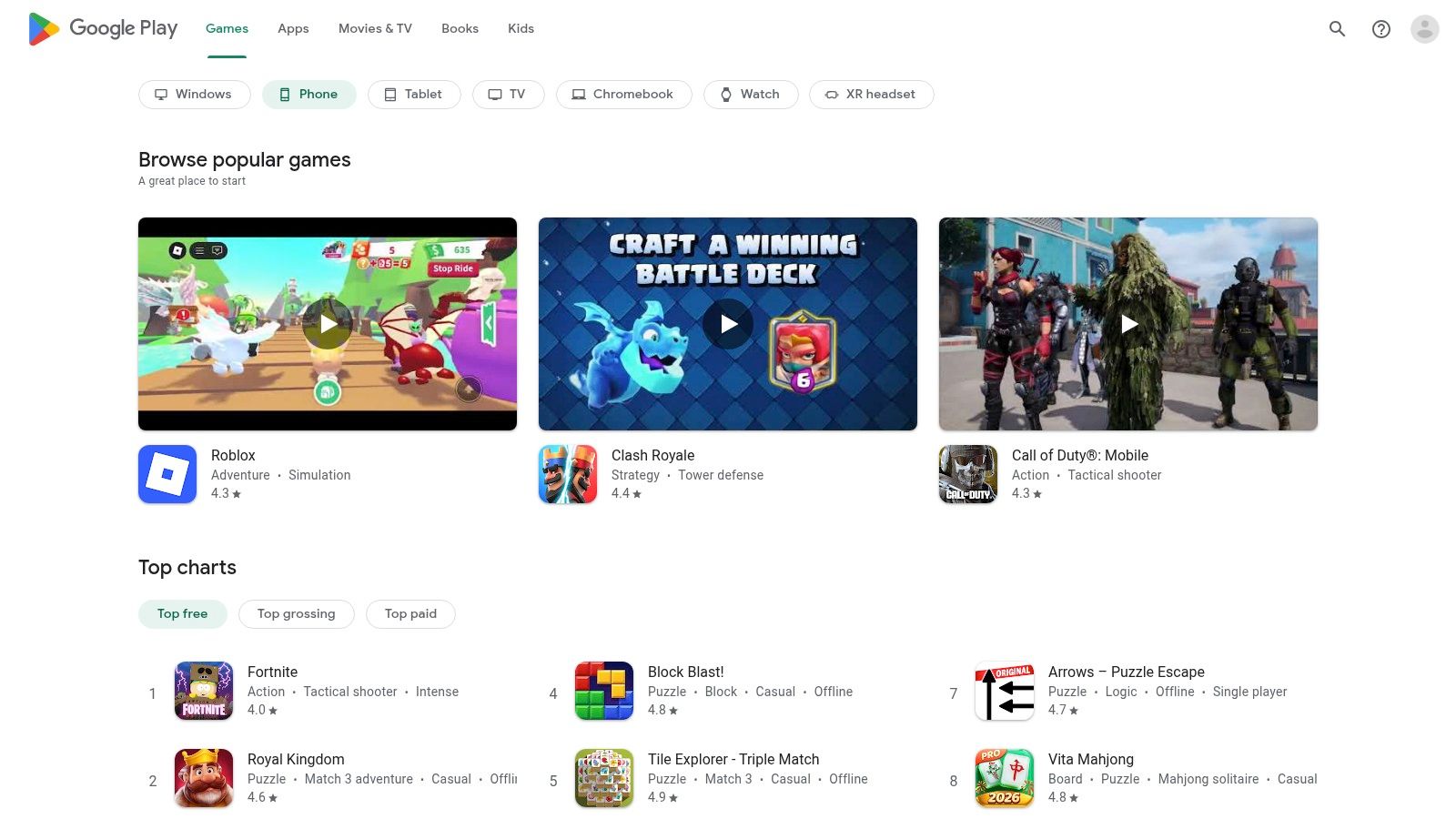 A selection of teacher-approved educational apps displayed on the Google Play Kids tab.