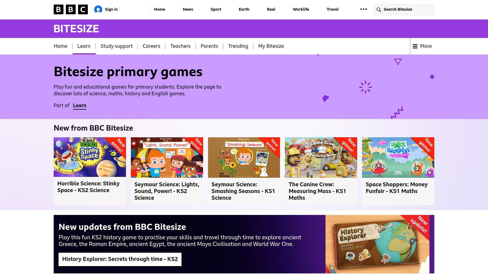 BBC Bitesize – Science Games (free to play)