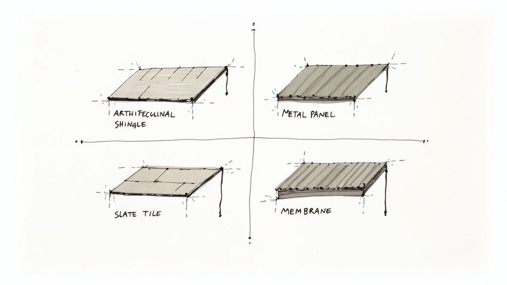 Roof Materials Display