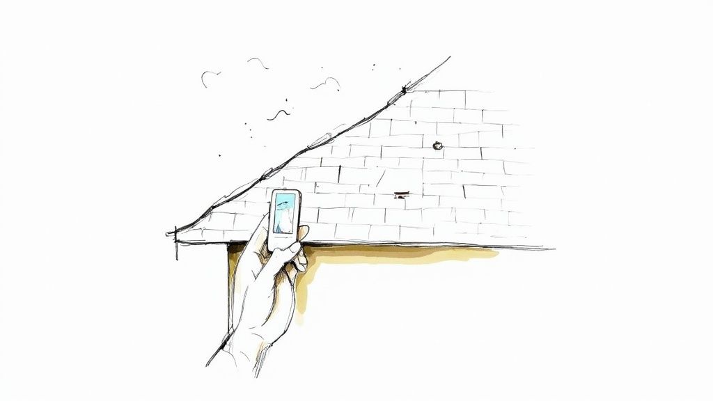 A homeowner and an adjuster inspecting a roof together