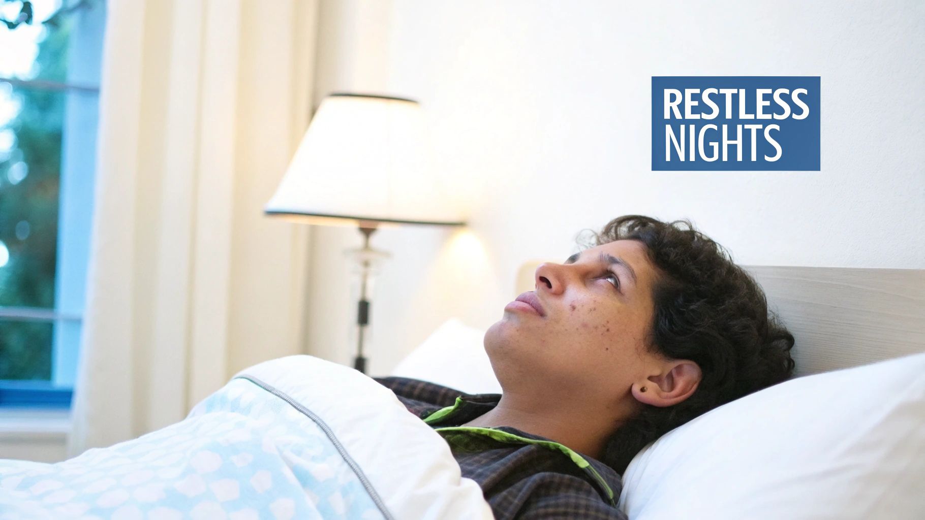 A person sleeping peacefully, illustrating the connection between gut health and restful sleep.