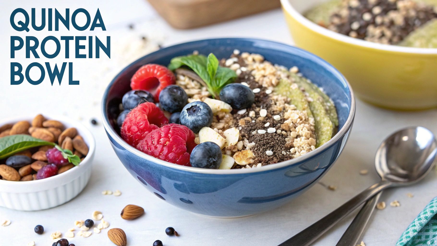 Quinoa Breakfast Bowl with Hemp Seeds