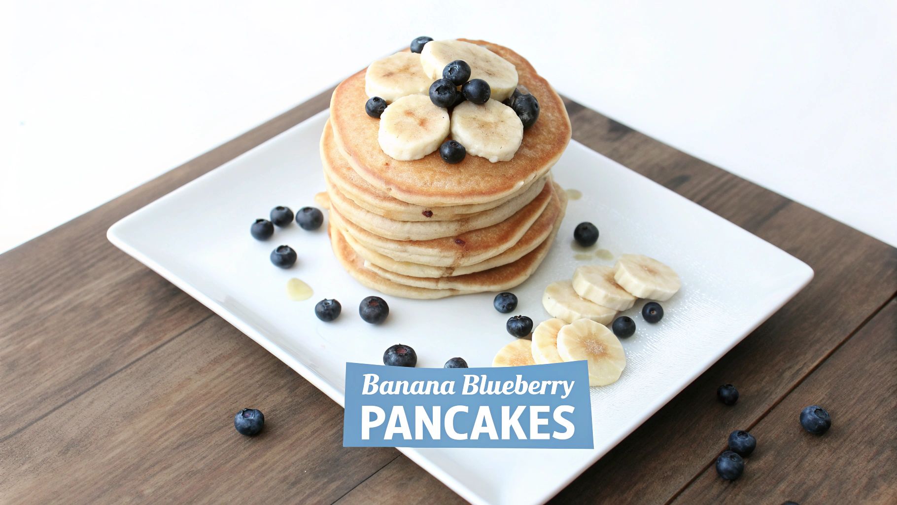 Low FODMAP Banana Blueberry Pancakes
