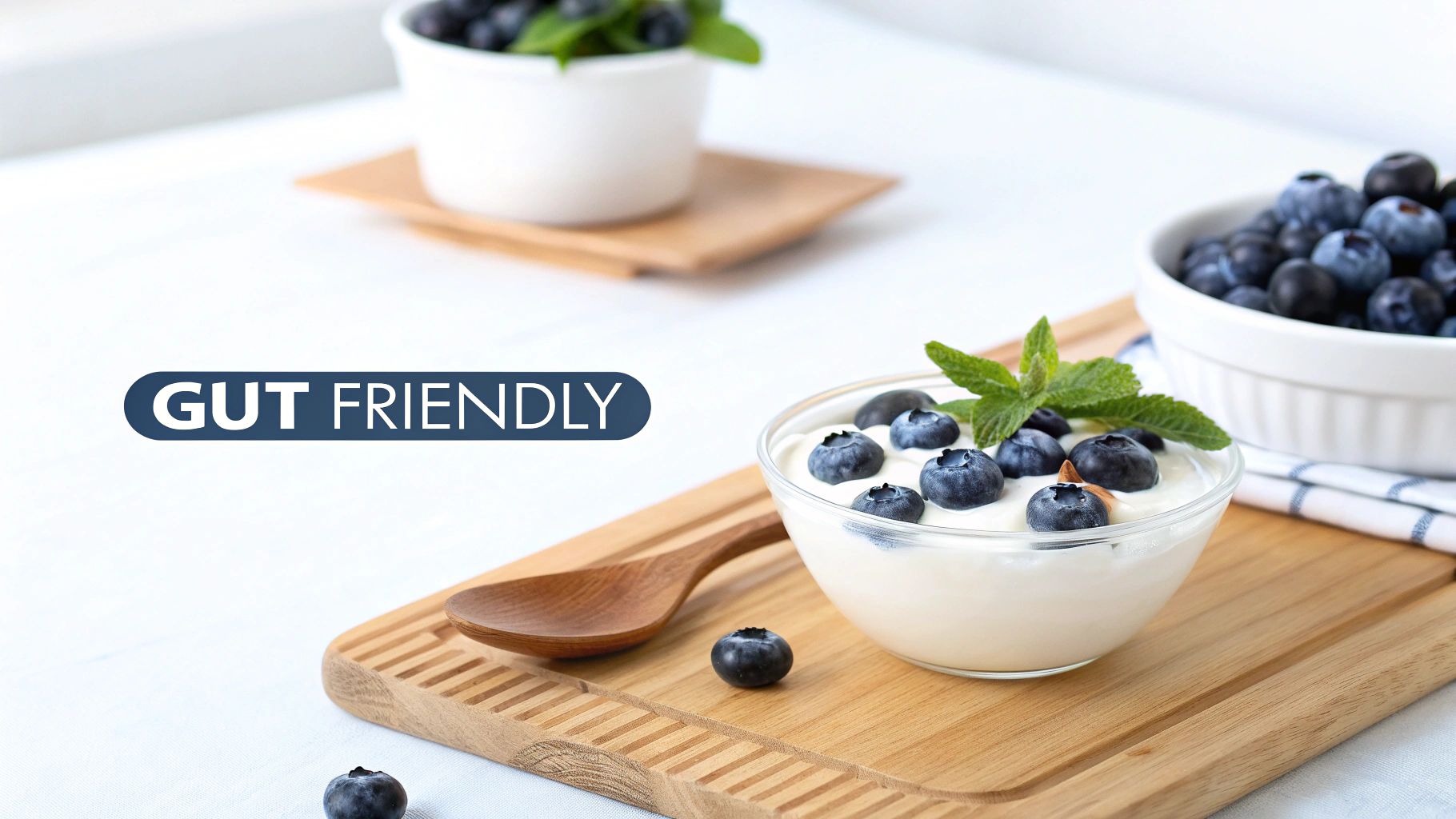 Lactose-Free Greek Yogurt with Blueberries