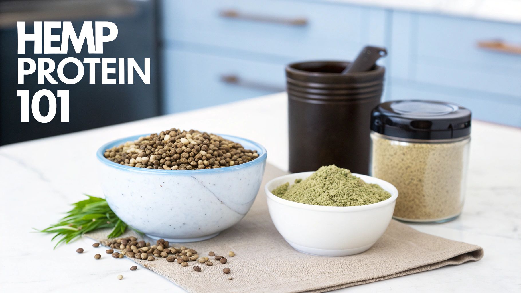Hemp seeds and protein powder