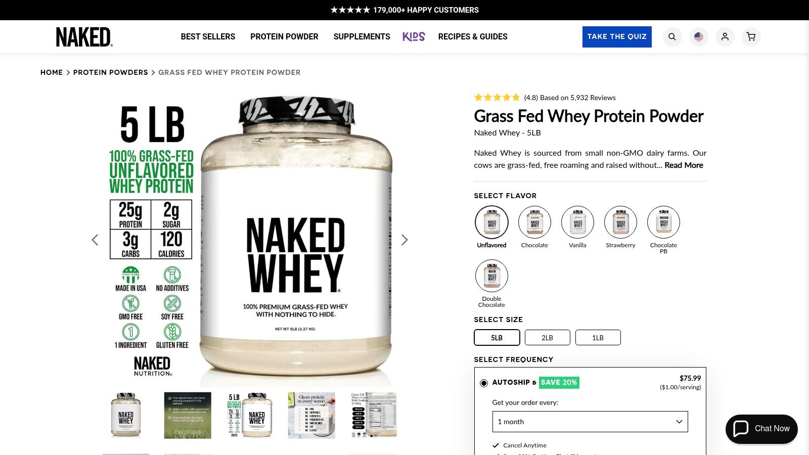 Naked Whey Protein Powder