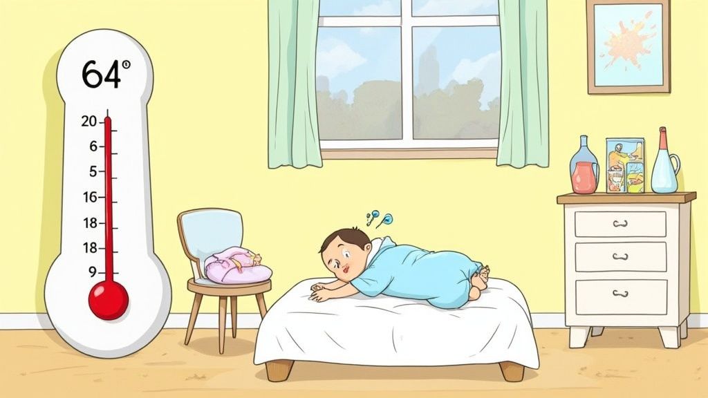 A baby sleeps peacefully in a cozy nursery.