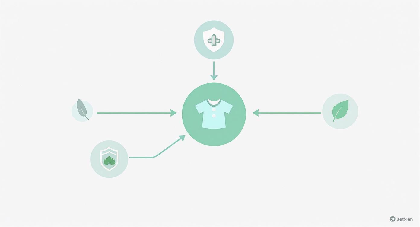 Infographic about bamboo baby clothes