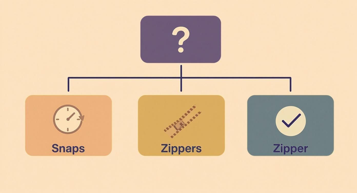 Infographic about infant pajamas with zippers