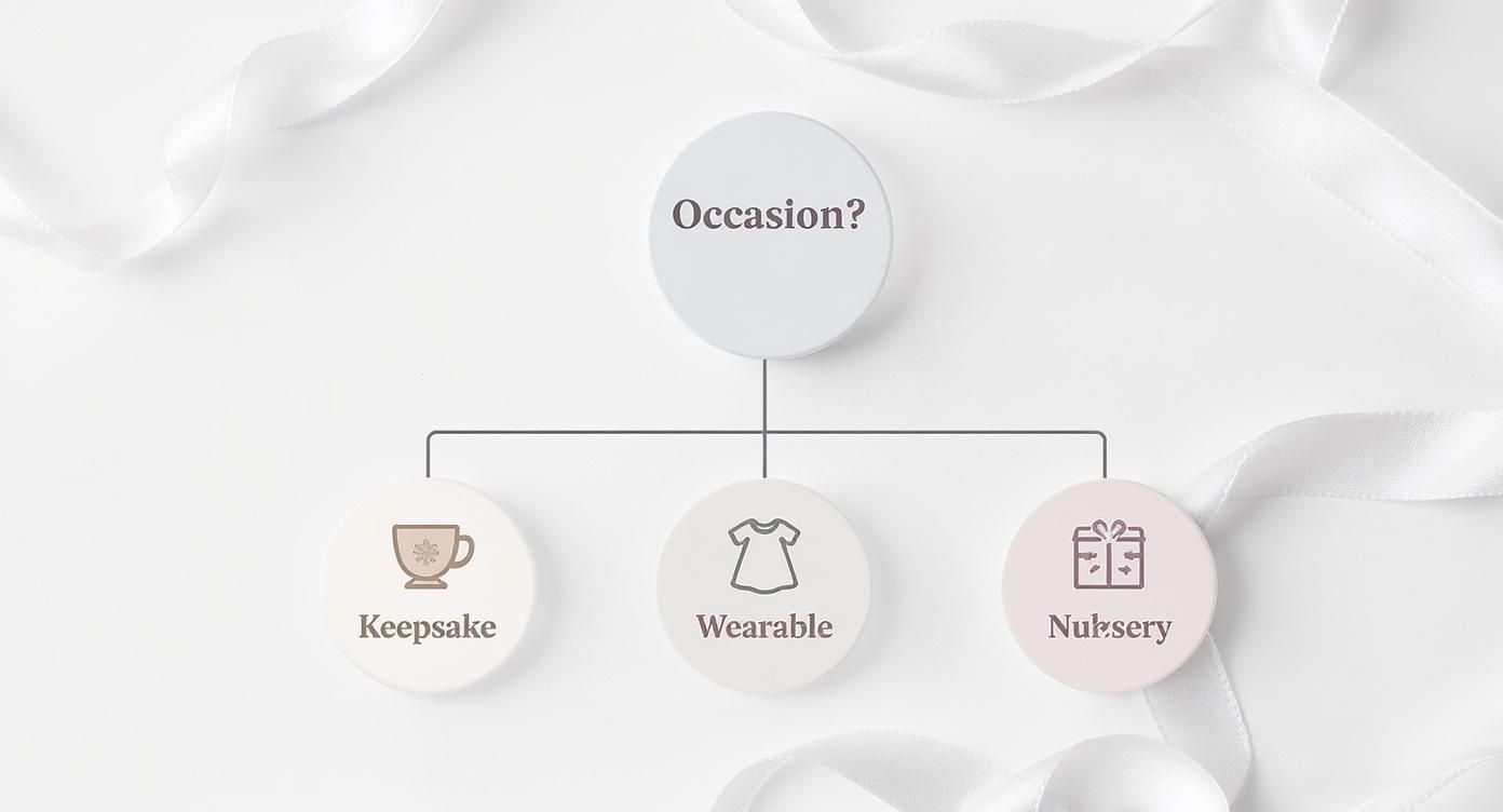 Infographic about christian baby gifts