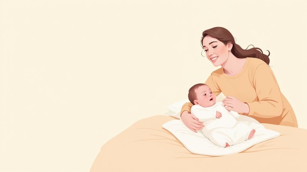 A close-up of a baby zipper sleeper's safety features
