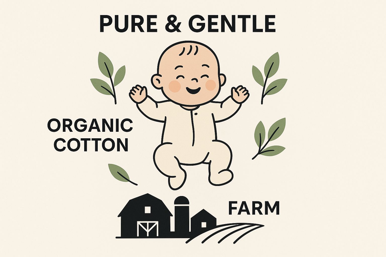 Infographic about organic baby clothes brands