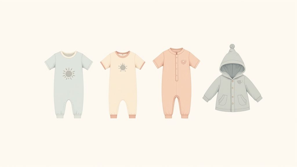 Newborn baby in a seasonal outfit