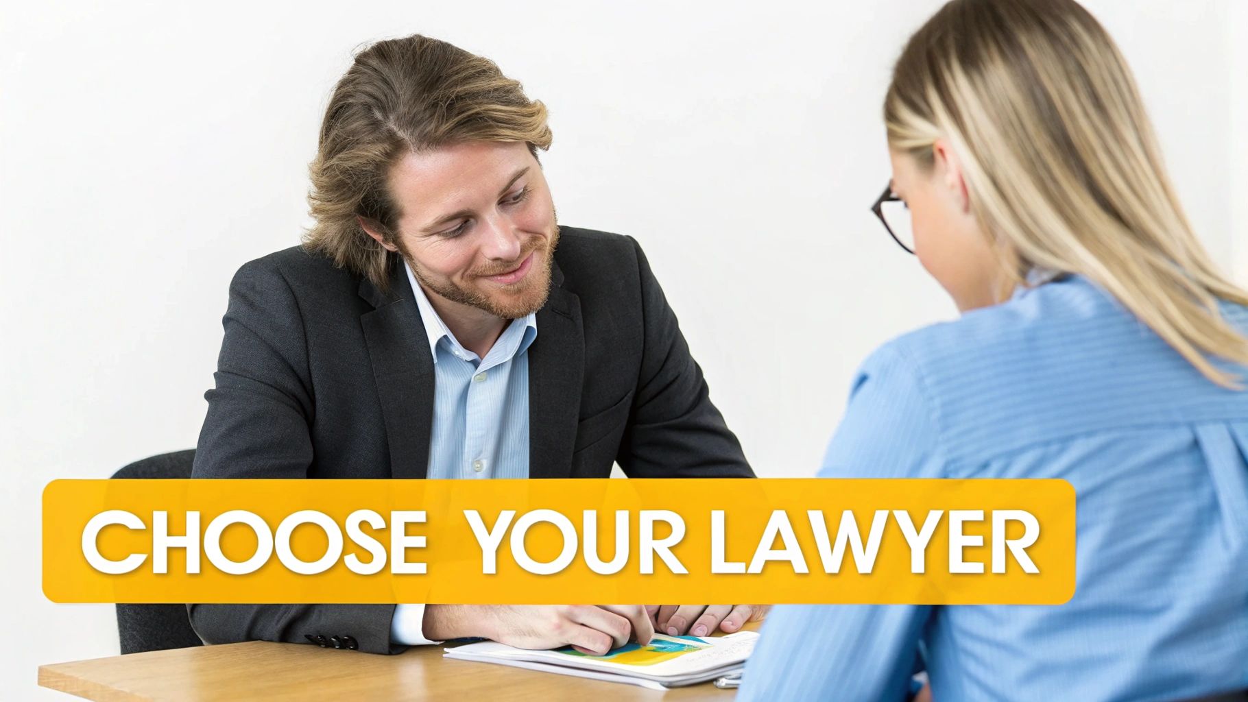 A team of lawyers collaborating in a modern office meeting room.