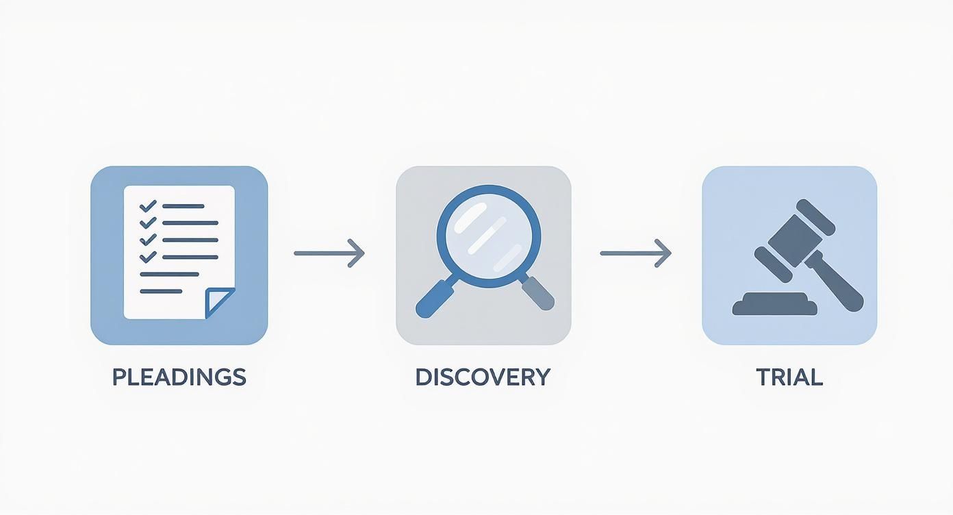 Infographic about civil litigation lawyer brampton