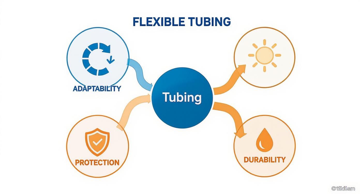 Infographic about flexible electrical tubing