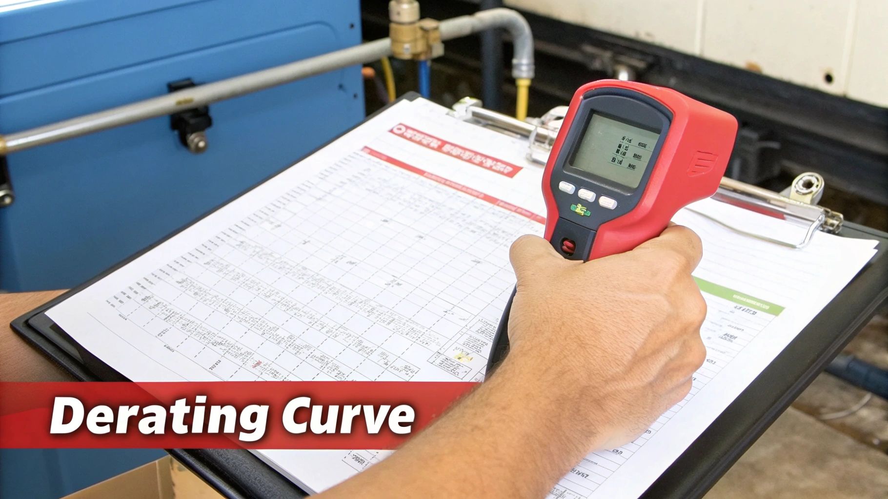 Engineers reviewing a technical datasheet for a Power supply SMPS