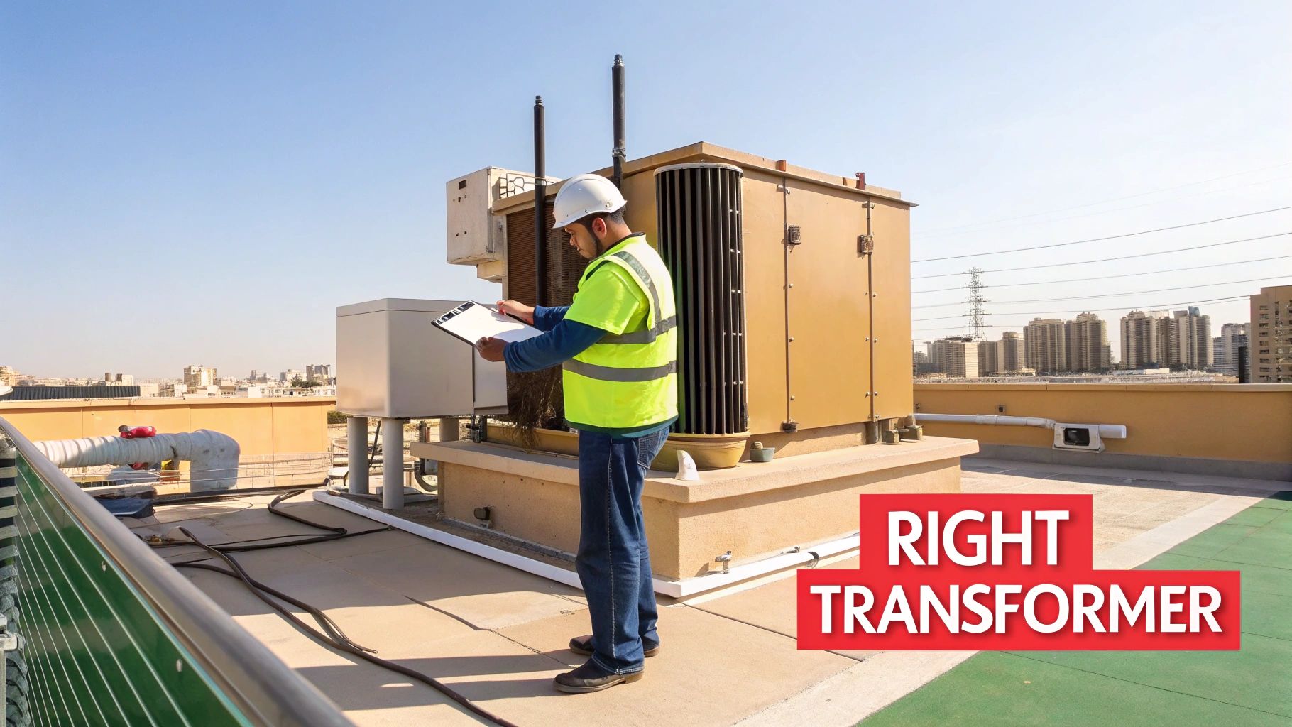 A step down power transformer installed in an electrical panel