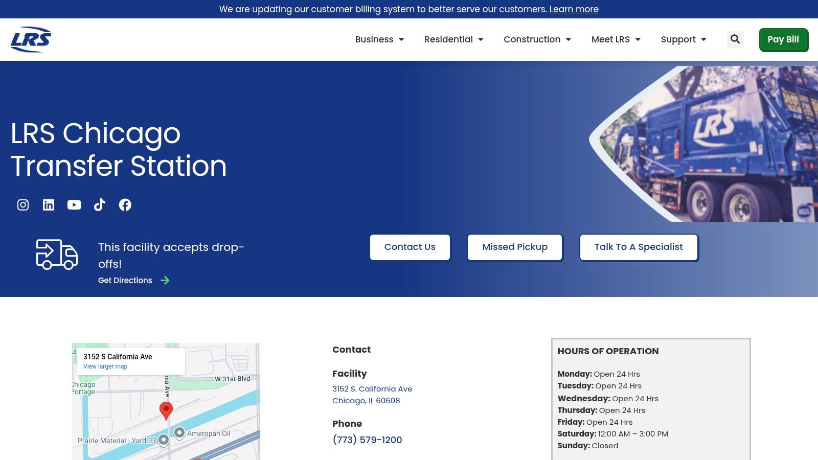 LRS (Lakeshore Recycling Systems) – Chicago Transfer Station & Drop-off
