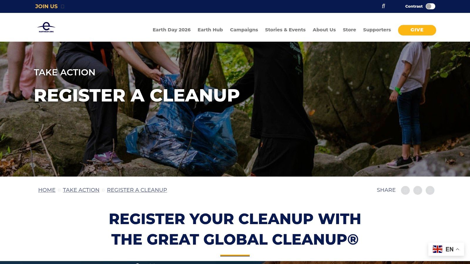 EarthDay.org – Great Global Cleanup Map