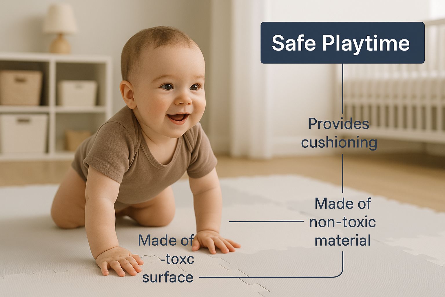 Infographic about infant foam floor mats