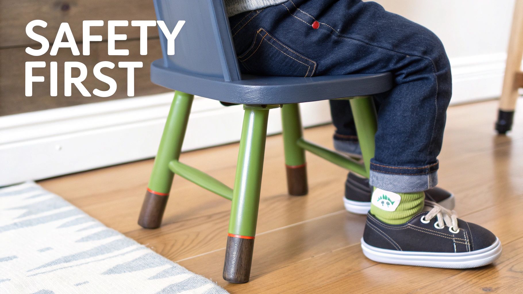 Two young children sitting at a small white table with matching chairs, engaged in a creative activity with colored paper and glue.