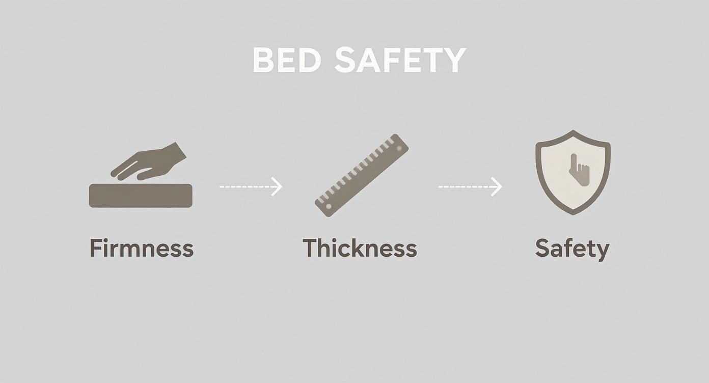 Infographic about best mattress for floor bed