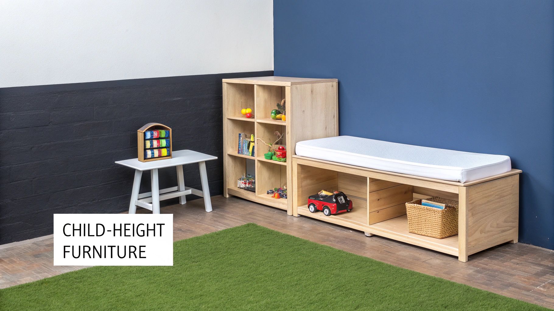 Screenshot from https://en.wikipedia.org/wiki/Montessori_bed