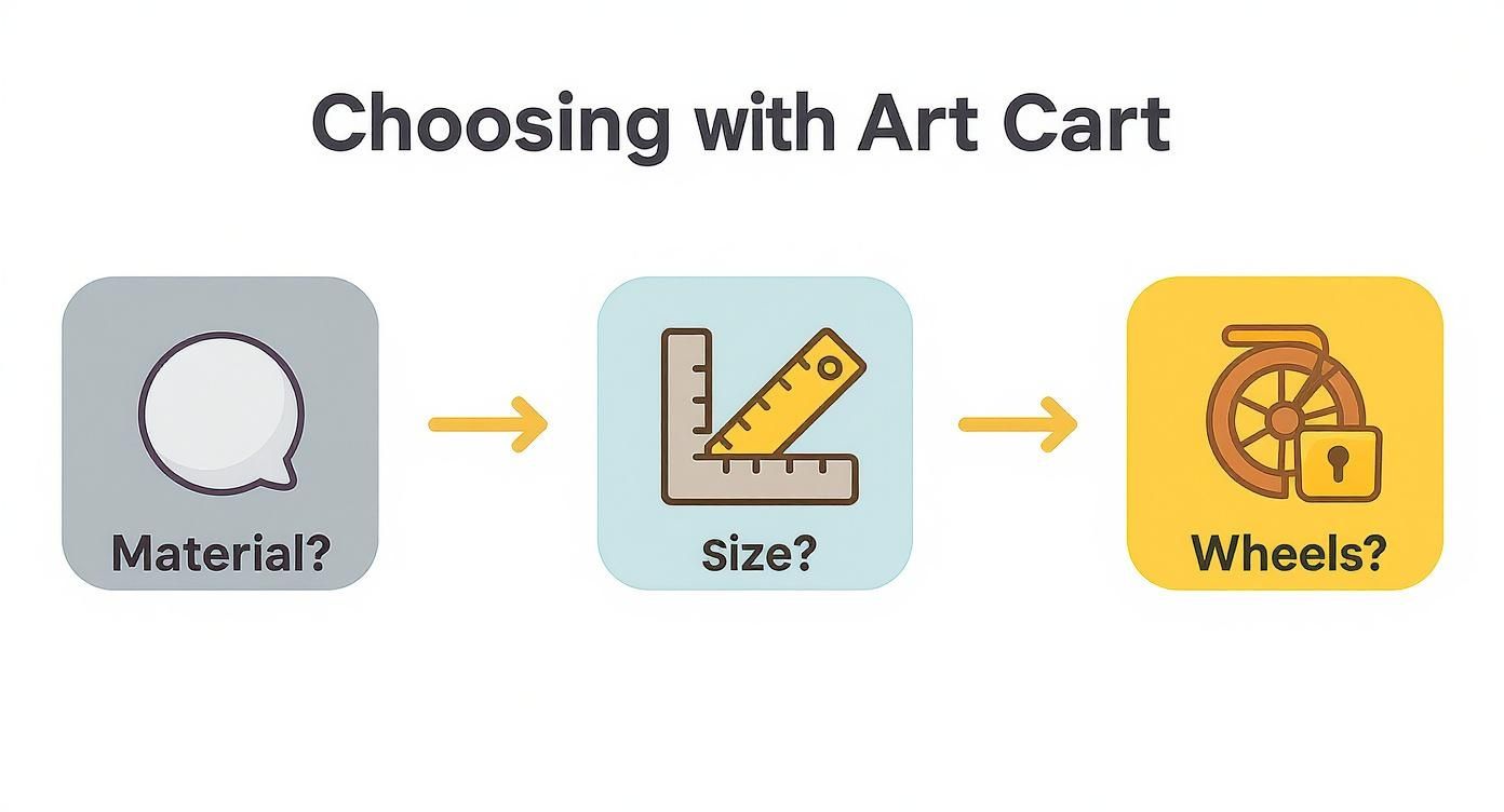 Infographic about children's art cart