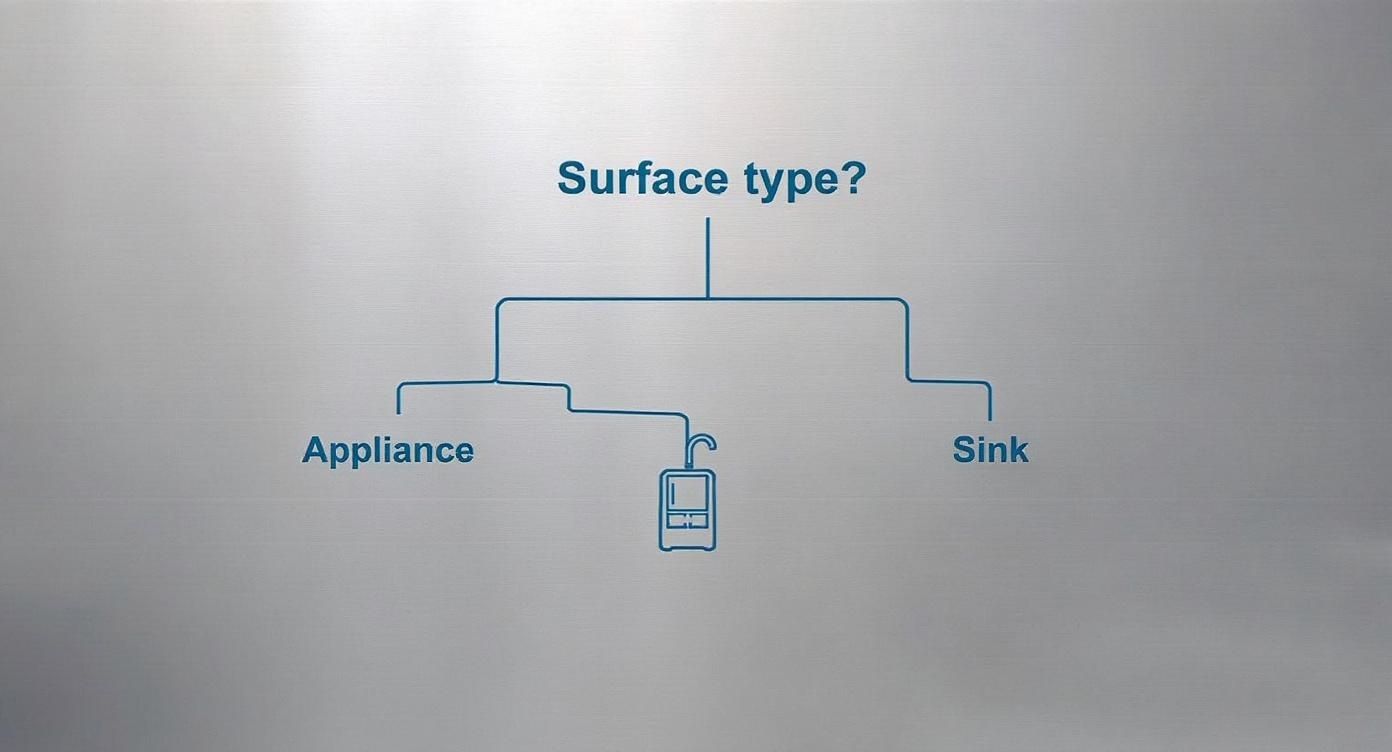 Infographic about how to clean stainless steel
