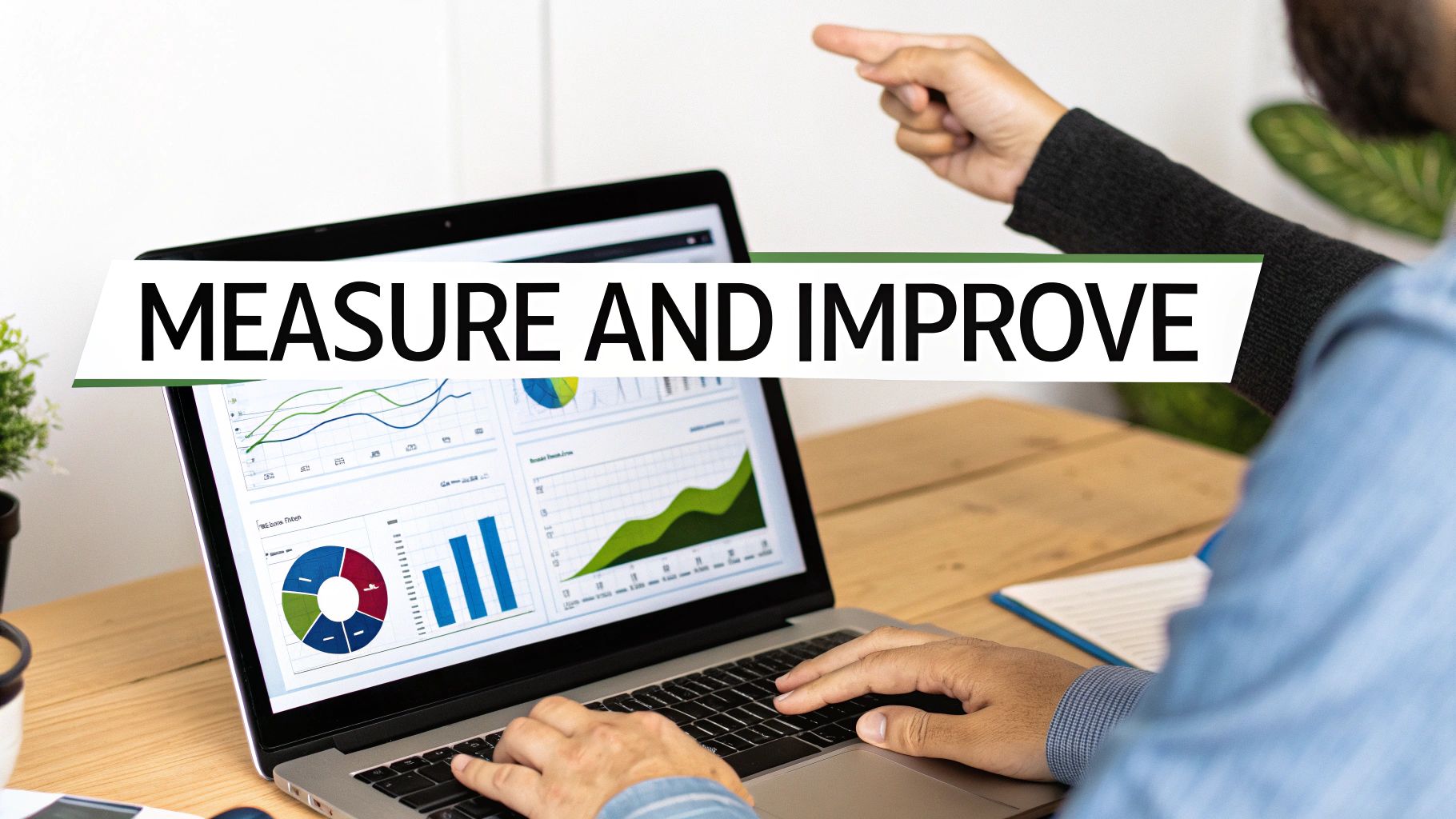 A dashboard with various charts and graphs showing the performance of a marketing campaign, symbolizing the measurement and optimization process.
