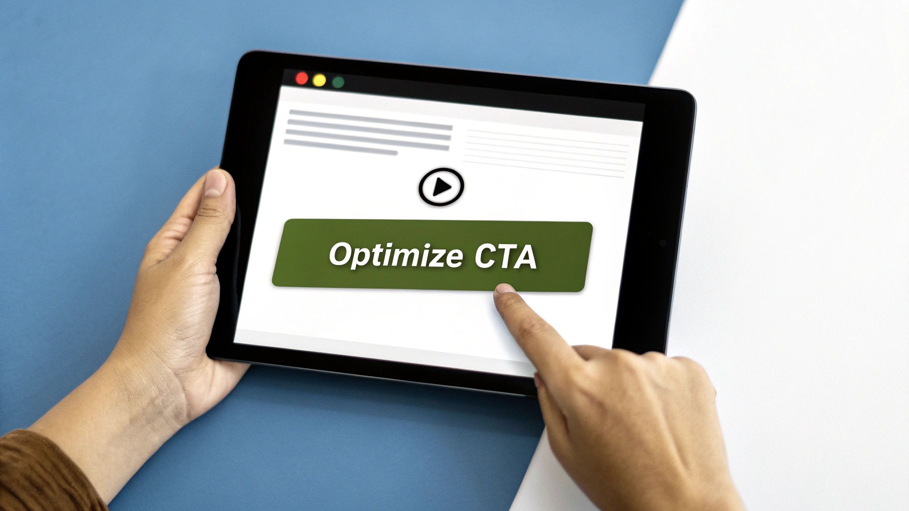 An infographic showing key data points and best practices for optimizing call-to-action (CTA) elements.