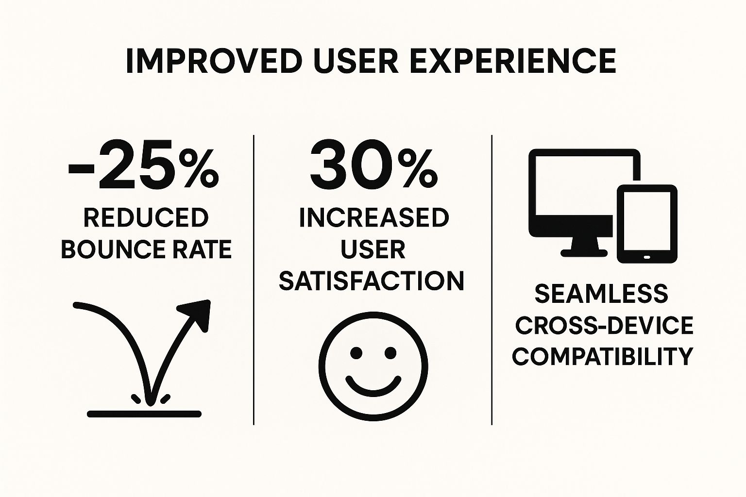 Infographic showing key data about Superior User Experience (UX) Across All Devices