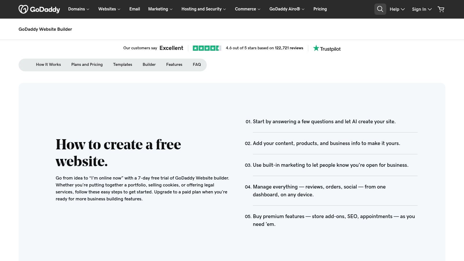 GoDaddy Website Builder