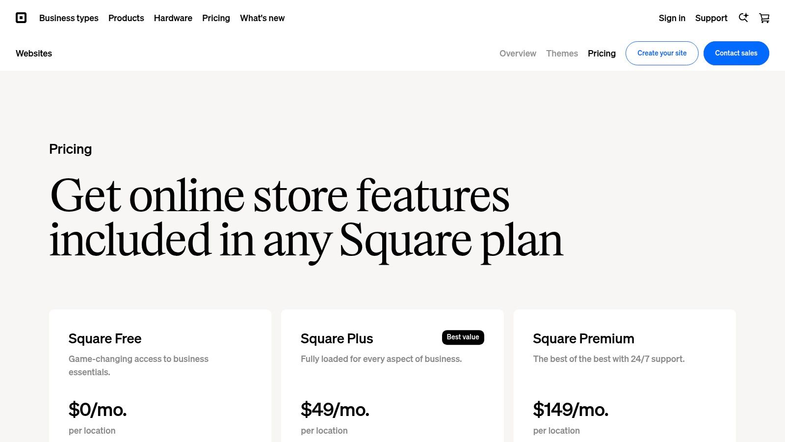 Square Online (by Square/Block)