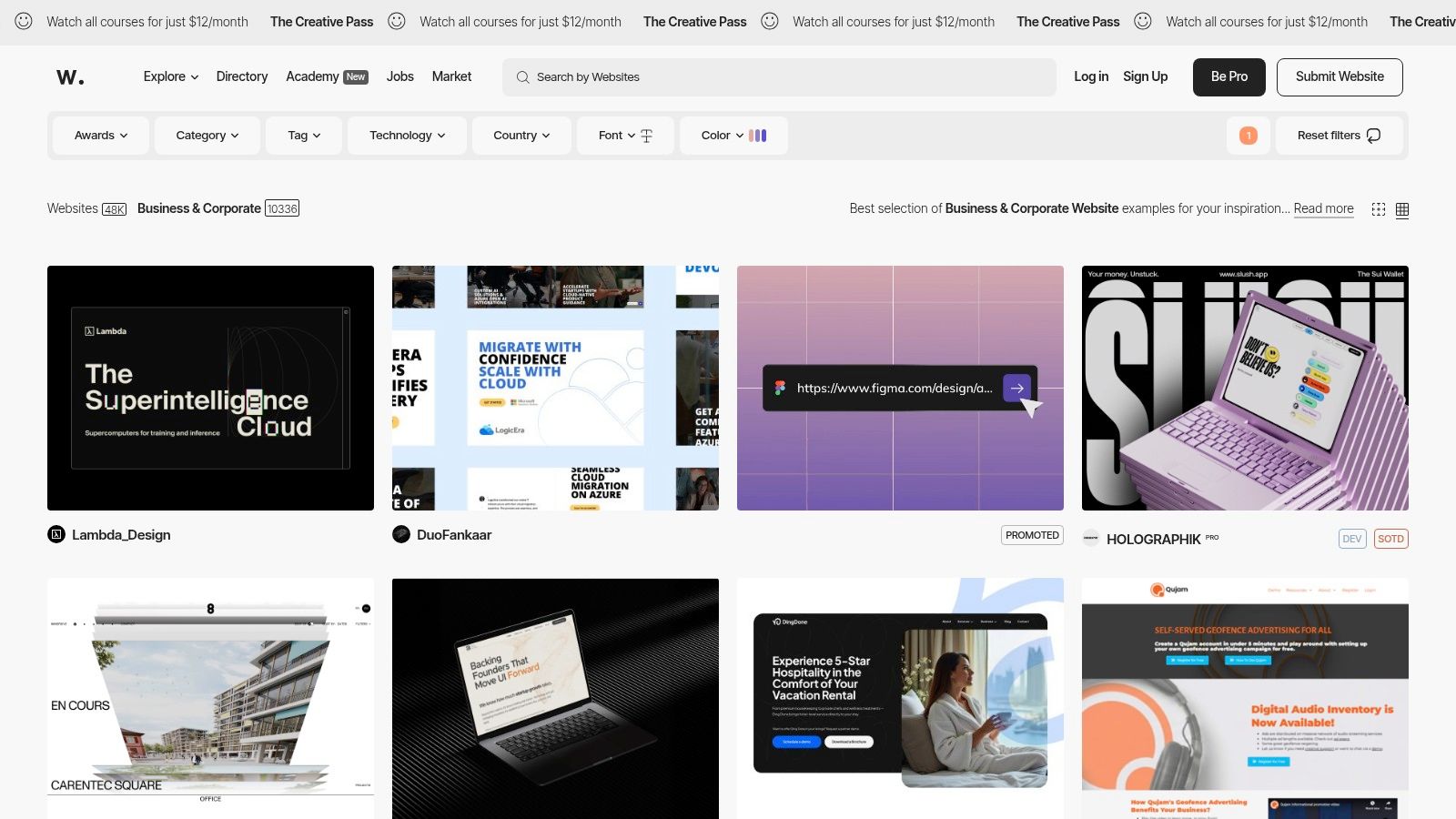 Awwwards – Business/Corporate websites