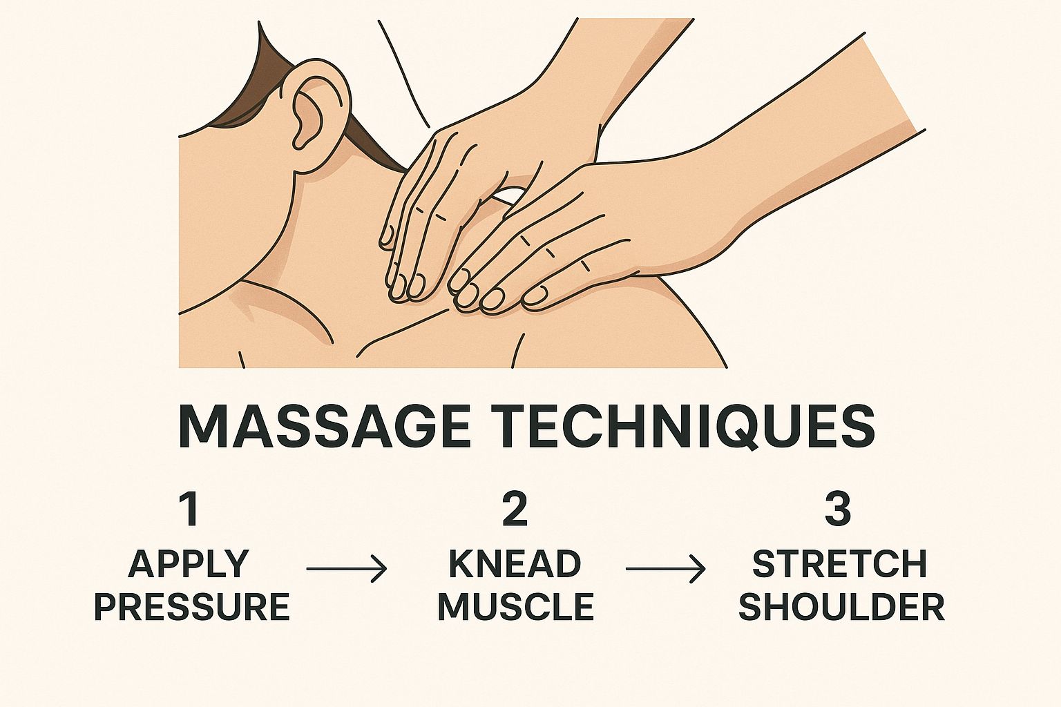 Infographic about massage for posture