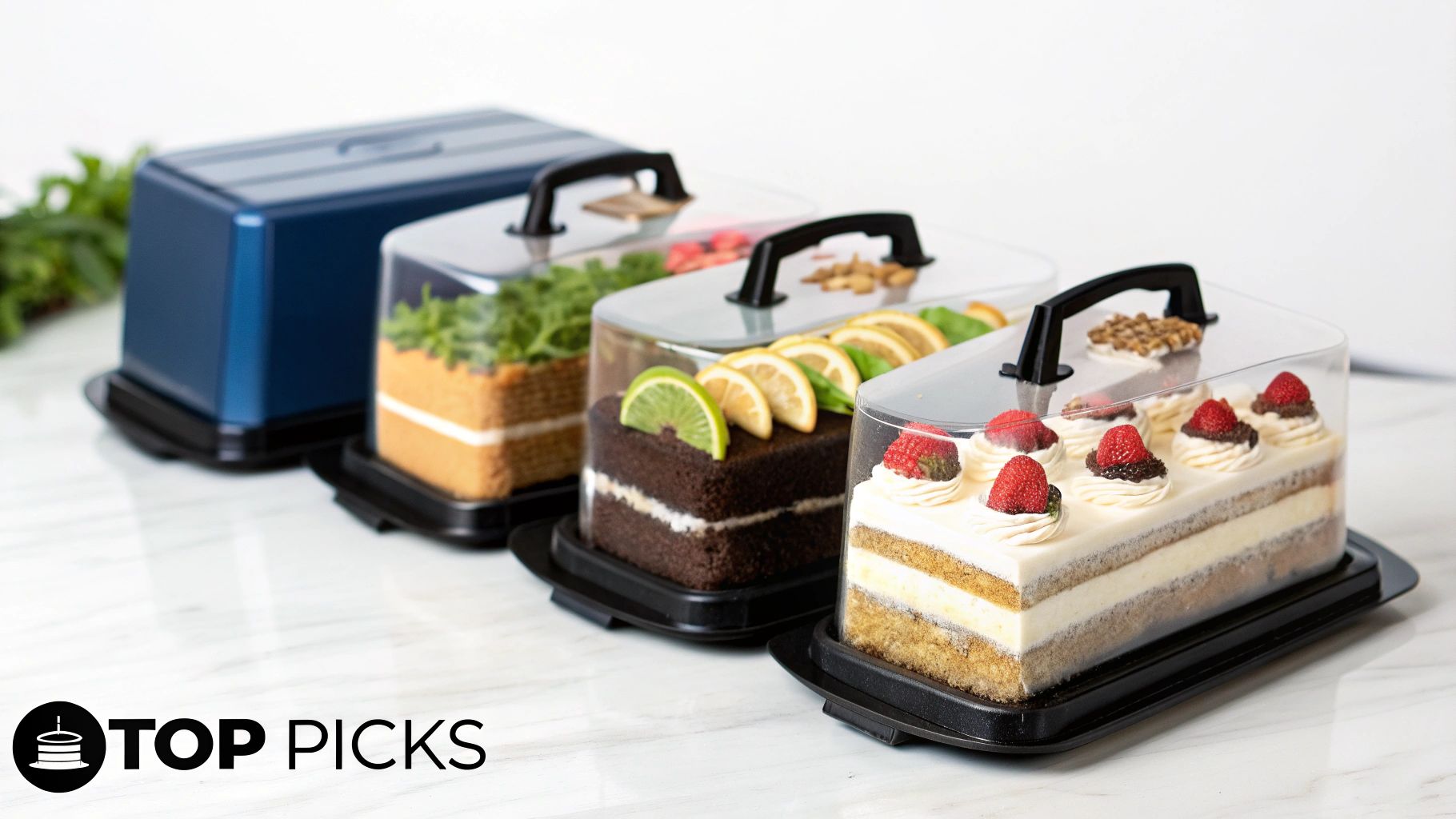 Cake in a carrying case