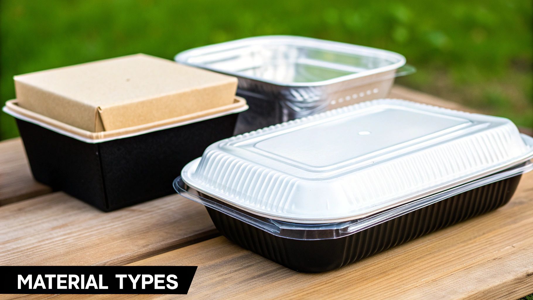 Food in various takeout containers